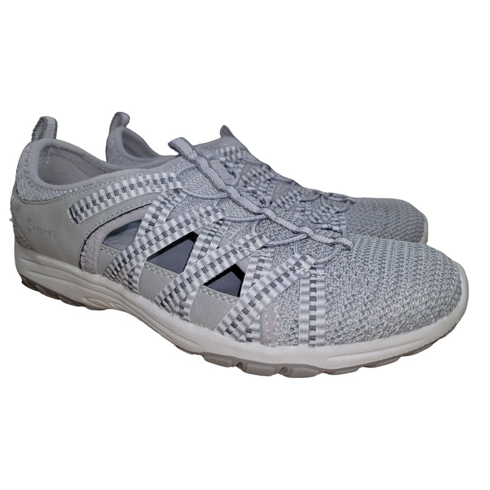 SKECHERS Women's Relaxed Fit Reggae Fest 2.0 Happy Getaway Gray Shoes Sz 9.5